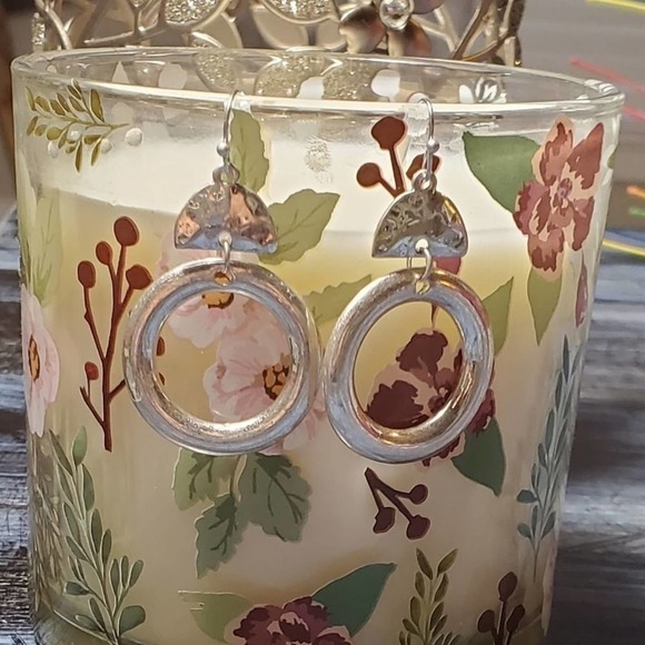 Lucky brand boho silver tone dangly drop chandelier earrings - Picture 3 of 4